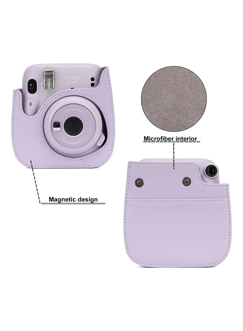 General Instant Camera Case Compatible with Fuji Instax Mini 11/9/8/8+ PU Leather Bag with Pocket and Adjustable Shoulder Strap Mini Album  - Image 5