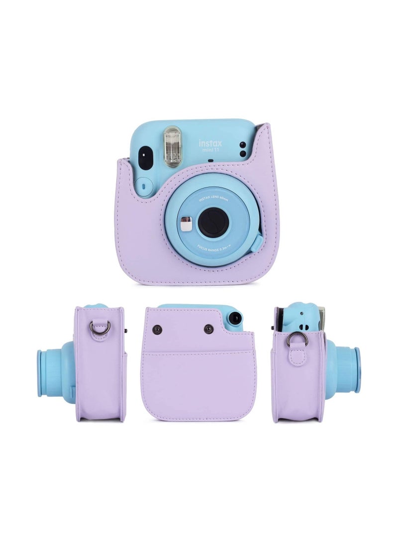 General Instant Camera Case Compatible with Fuji Instax Mini 11/9/8/8+ PU Leather Bag with Pocket and Adjustable Shoulder Strap Mini Album  - Image 2
