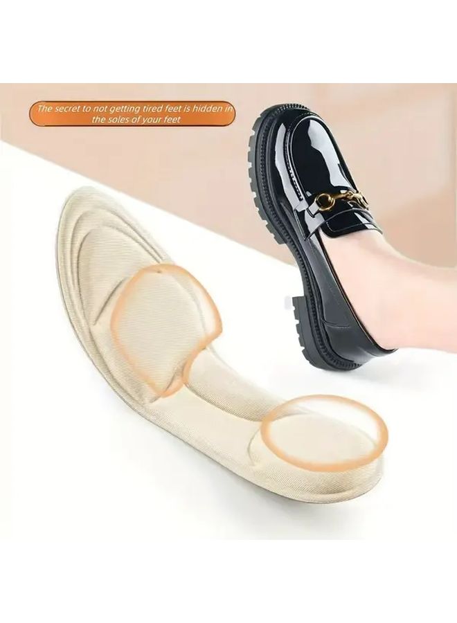 Universal 6D Insoles For Men Women 4pcs Black Memory Foam Cushioning Support High Heels - Image 5