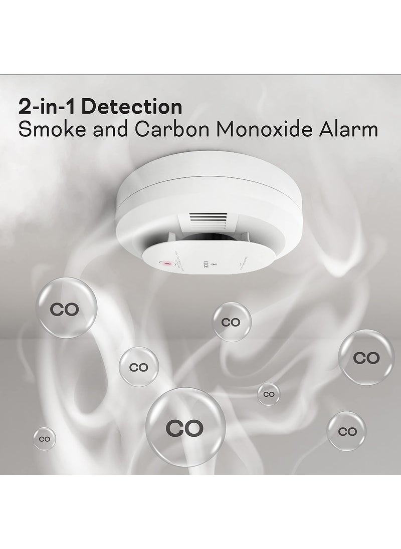 Kidde Kidde Hardwired Smoke  Carbon Monoxide Detector AA Battery Backup Interconnectable LED Warning Light Indicators 4 Pack  - Image 2