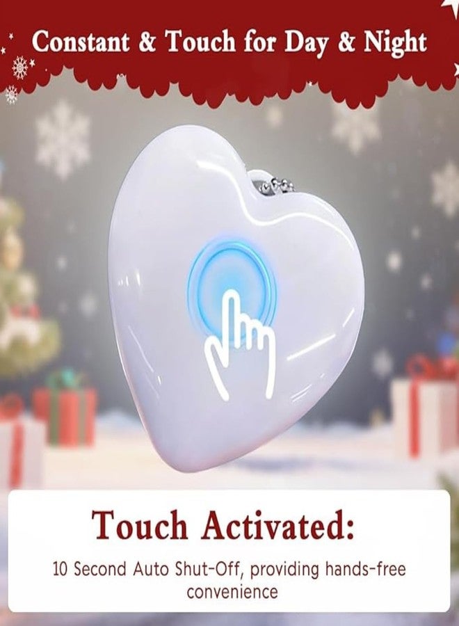 TASMAX Purse Heart Light Keychain Light Glow Keychain Purse lamp Gift for Best Friend Female LED Keychains Glow in Dark Compact Emergency Flashlights for Girls School Bag Handbag Backpack - Image 3