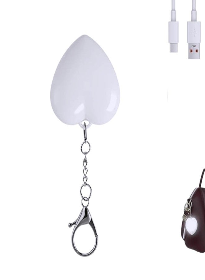 TASMAX Purse Heart Light Keychain Light Glow Keychain Purse lamp Gift for Best Friend Female LED Keychains Glow in Dark Compact Emergency Flashlights for Girls School Bag Handbag Backpack - Image 1