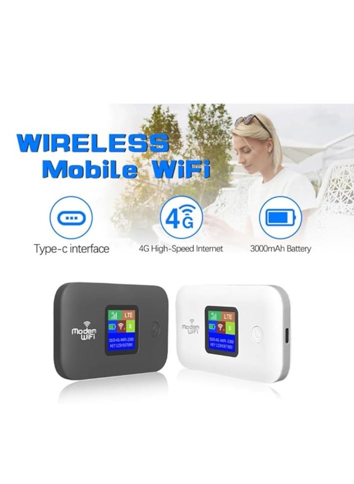 عام راوتر محمول 4G WiFi، مودم جيب مع كابل، مصنوع من مادة ABS، يحتوي على فتحة لبطاقة SIM ومكرر إشارة (نسخة أوراسية: B1/B3/B5/B7/B8/B20/B40/B41). - Image 2