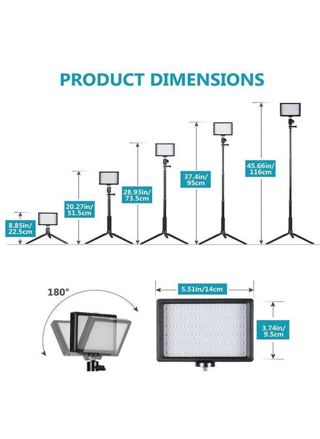 Generic Dimmable 5600K USB LED Video Light with Adjustable Tripod Stand/Color Filters for Tabletop/Low Angle Shooting  Colorful LED Lighting  Product Portrait Youtube Video Photography  - Image 3