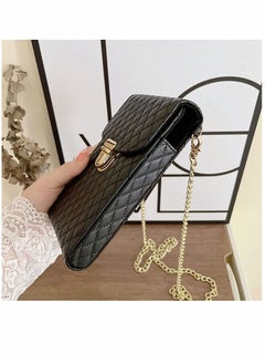 Cell Phone Bag Women Crossbody Small Shoulder Handbags Luxury Quilted Wallet Purse Soft Vegan PU Leather Case Ladies Dating Bag with Gold Chain Strap (Black) - pzsku/ZEC42C6319B8AAD5F86FEZ/45/_/1731134429/318a1e48-65b9-41e8-ab14-256a434cda3c