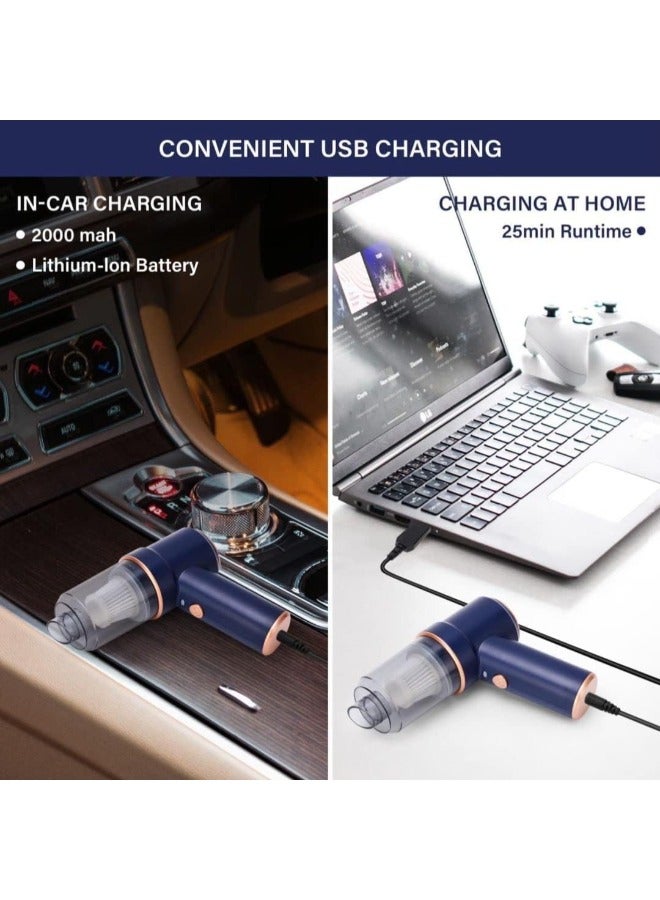 Powerful Mini Car Vacuum Cleaner - Best Handheld Dustbuster for Home & Auto Cleaning, Portable Wireless Device with 9000PA Suction, USB Rechargeable, Ideal Gift for a Clean Lifestyle  - Image 2