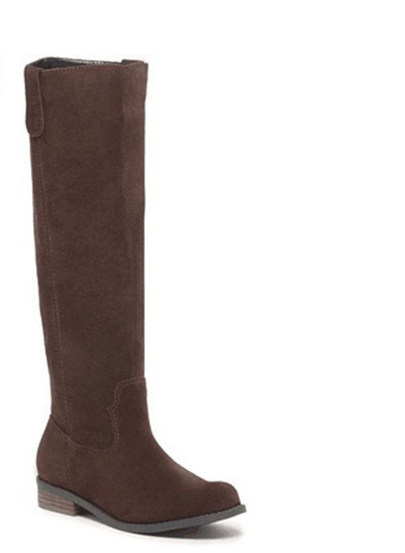 Loquat Thigh High Boots For Women Brown 