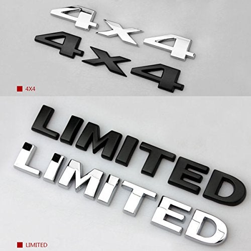 Dsycar شعار ديسيكار لتعديل السيارات 4 X 4 + ملصق شعار كروم ثلاثي الأبعاد لاسم ليبرتي شارة محدودة صندوق خلفي غطاء باب (فضي) - Image 2