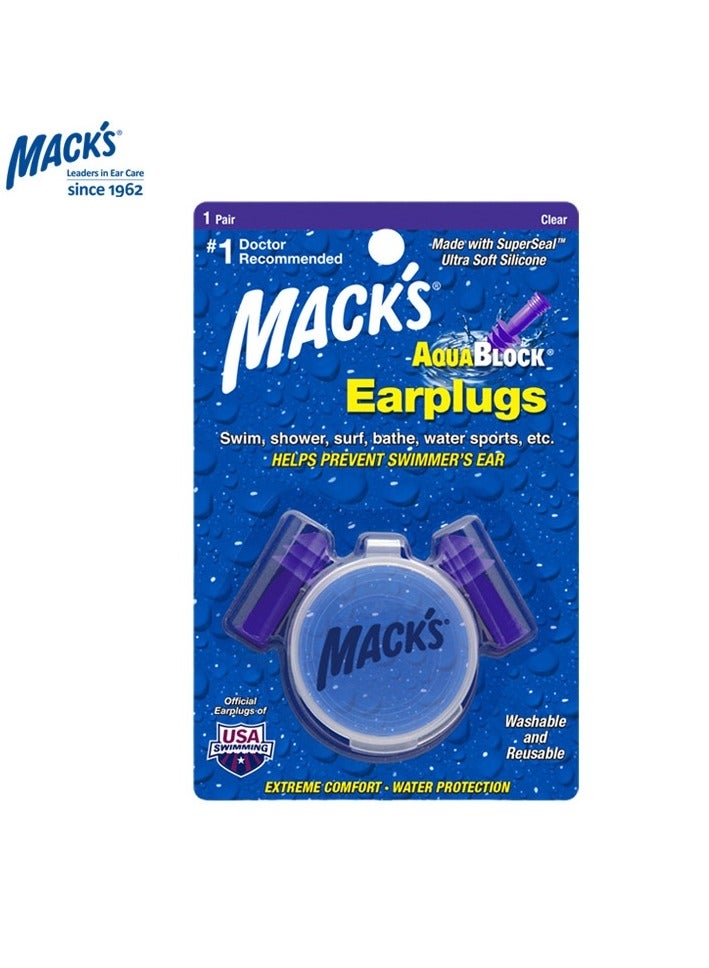 ماك سدادات أذن عازلة للصوت من راتينج السيليكون من MACK'S باللون الأرجواني - Image 1