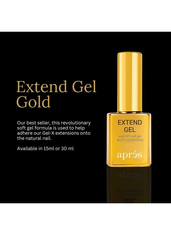 APRÉS - Aprés Extend Gel Gold Bottle Edition - Gel-X Tips Adhesive (15 ml) - Image 1
