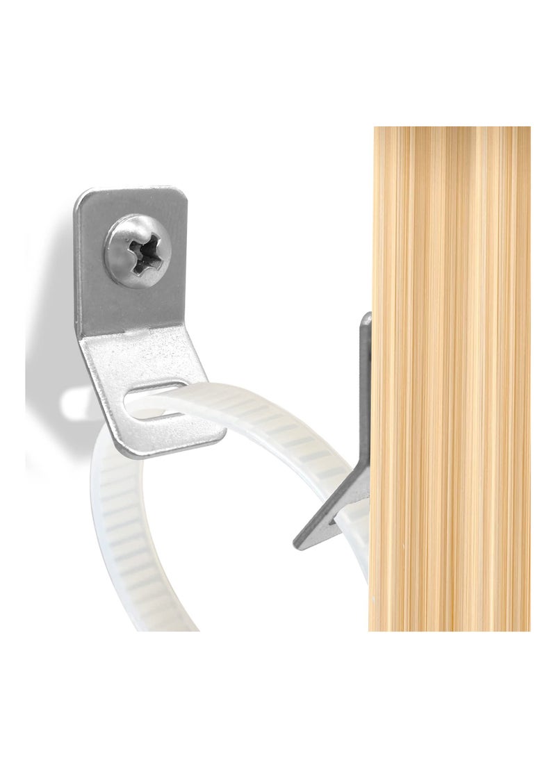 SOLARAE 10 Pcs Anti-Tip Furniture Straps Kit, Baby Proofing Furniture Anchors, Furniture Wall Straps Secure Heavy Falling Prevention Straps, Toddler Safety Straps for Bookshelf, Cabinet - Image 1