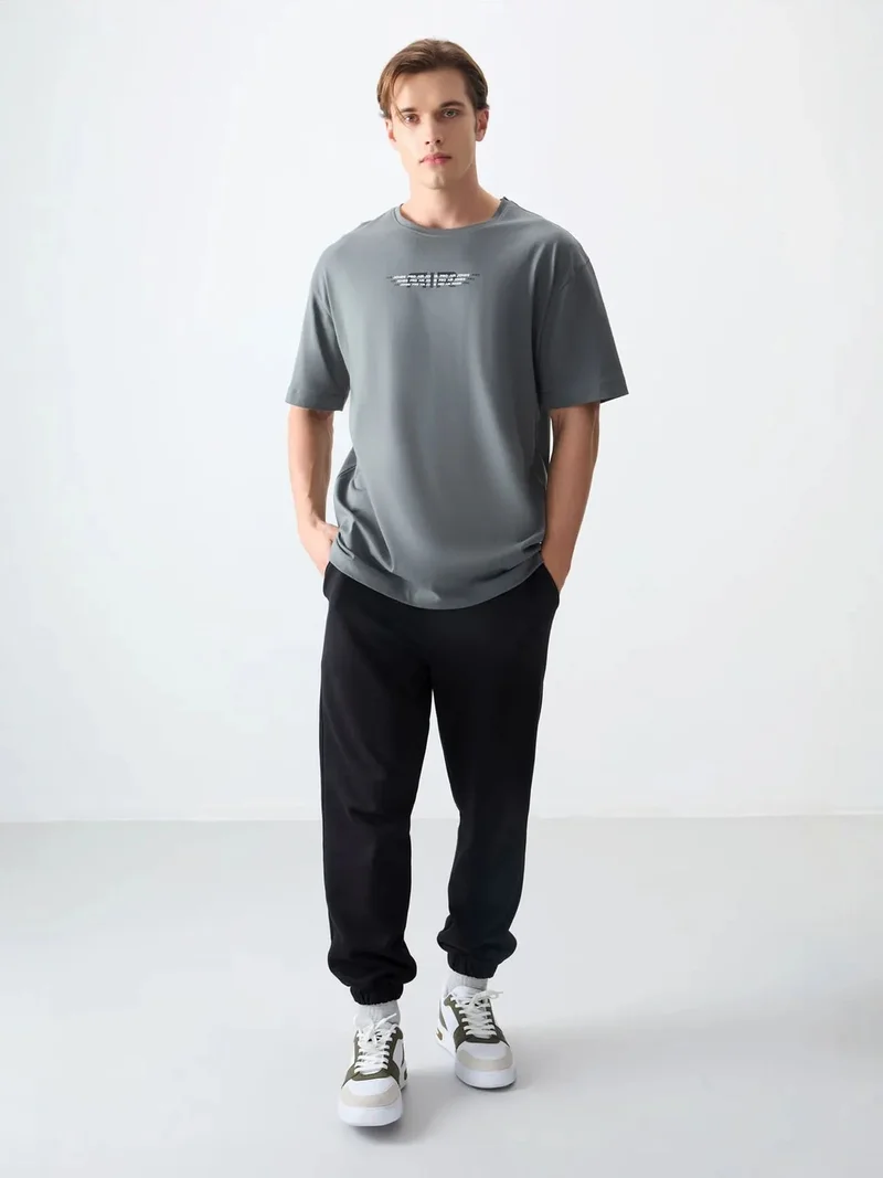 TOMMYLIFE TOMMY Oversized Logo Cotton Crew Neck T-Shirt