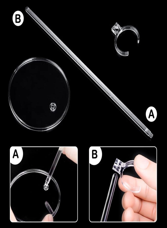 HMIEPRS 5PCS Acrylic Doll Stand Display Holder, Ideal Doll Display Stand Support with Adjustable Waist Clip for 11 to 13 Inch Tall Dolls - Image 3