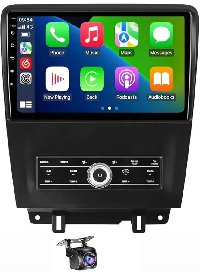 SHEZA STAR Android Car Stereo for Ford Mustang 2010-2014 2GB RAM 32GB ROM Support Carplay, M-Link Wi-Fi BT, Radio GPS, 10 Inch IPS Touch Screen with AHD Camera Included - Image 1