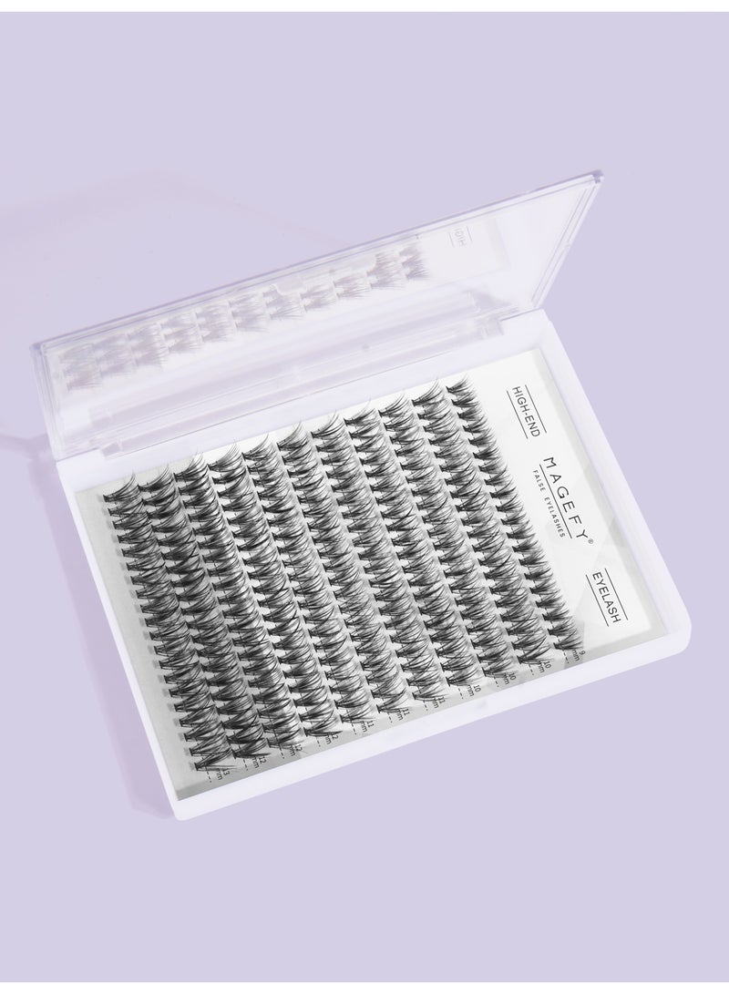 MAGEFY 220 clusters of false eyelashes, DIY eyelash extension and eye makeup kit, size 9-13mm. - Image 3