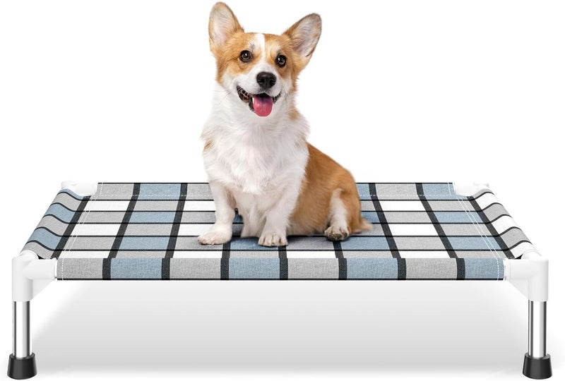 Caghash Elevated Outdoor Raised Dog Bed Outdoor Dogs Bed Lifted Pet Bed Dog Cot for Pet Taste Life, Start with A Pet Bed 26'' x 20'' x 6.5'' - Image 1