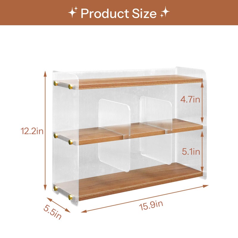 KAOTGOT Coffee Mug Holder Wooden Cup Station Organizer 3-Tier Cup Holder for Coffee Bar Mug Display Rack for Countertop Mug Holder Shelf for Home Kitchen Nut Brown - Image 4