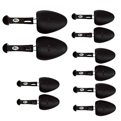Lify Shoe Trees for Men/Shoe Stretcher, Adjustable Plastic Shoe shaper, Boot Holder Formal Shoes, Boots, Sneakers, Closed Toe Heels - Men's Black Plastic Shoe Trees Shaper - 5 Pair Set - Image 1