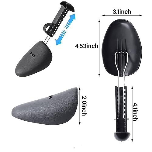 Lify Shoe Trees for Men/Shoe Stretcher, Adjustable Plastic Shoe shaper, Boot Holder Formal Shoes, Boots, Sneakers, Closed Toe Heels - Men's Black Plastic Shoe Trees Shaper - 5 Pair Set - Image 2