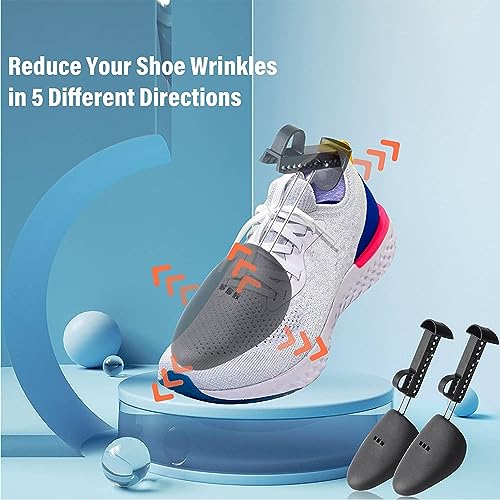 Lify Shoe Trees for Men/Shoe Stretcher, Adjustable Plastic Shoe shaper, Boot Holder Formal Shoes, Boots, Sneakers, Closed Toe Heels - Men's Black Plastic Shoe Trees Shaper - 5 Pair Set - Image 4