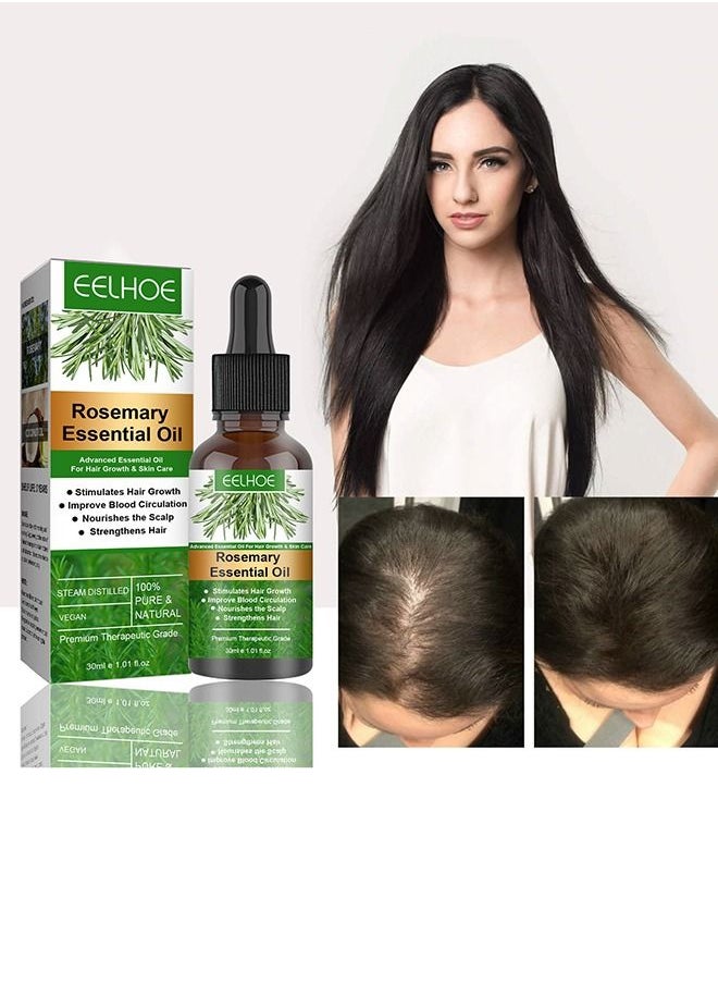 EELHOE - Rosemary Essential Oils, Pure Rosemary Oil for Hair Growth & Skin Care, Nourishment Scalp, Stimulates Growth - Image 1