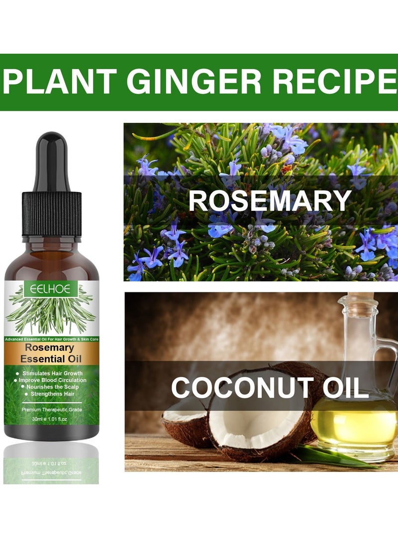 EELHOE - Rosemary Essential Oils, Pure Rosemary Oil for Hair Growth & Skin Care, Nourishment Scalp, Stimulates Growth - Image 1