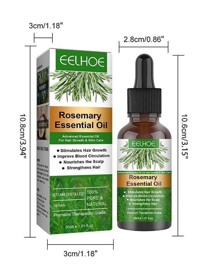 EELHOE - Rosemary Essential Oils, Pure Rosemary Oil for Hair Growth & Skin Care, Nourishment Scalp, Stimulates Growth - Image 1