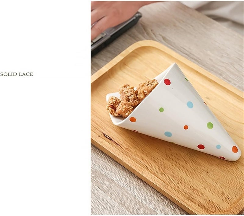 Fast Food Baskets Creative Polka Dot Ceramic Chip Cup, Restaurant Utensils, Chicken Rice Krispies Rack - Image 5