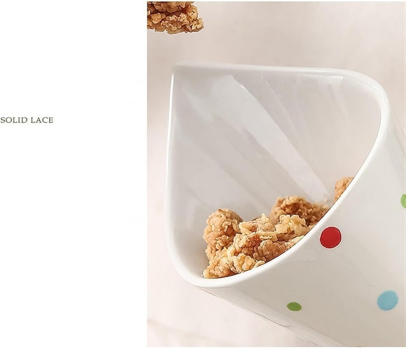 Fast Food Baskets Creative Polka Dot Ceramic Chip Cup, Restaurant Utensils, Chicken Rice Krispies Rack - Image 3