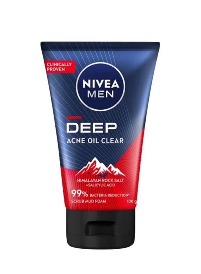 Acne Oil Clear Scrub Mud Foam with 5x Action