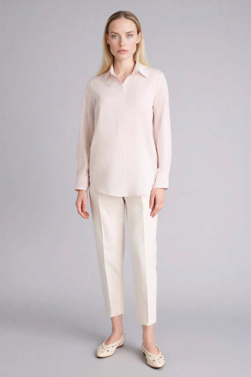 DeFacto Regular Fit Shirt Collar Long Sleeve Tunic