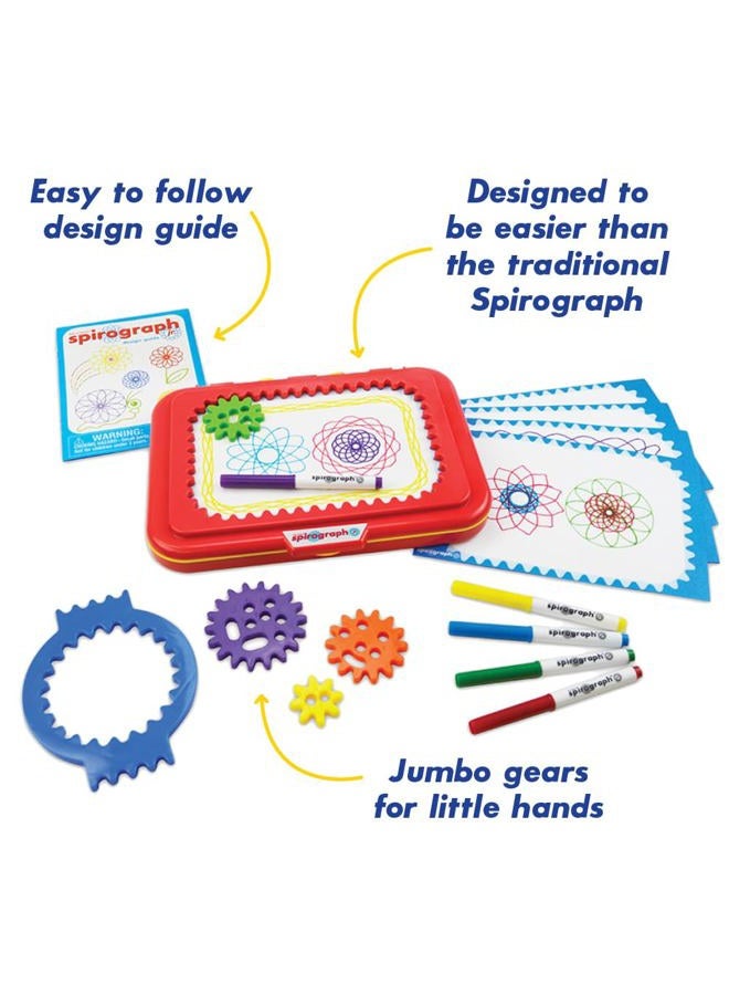 Spirograph Jr. — Jumbo Sized Gears Classic Retro Toy For Spiral Drawing Art Design Toy Kit for Smaller Hands — For Kids Ages 3 and Up - Image 5