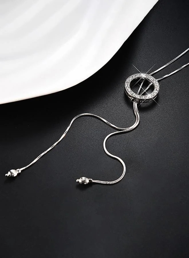 Take Two Take Two Embellished Circle Drop Necklace