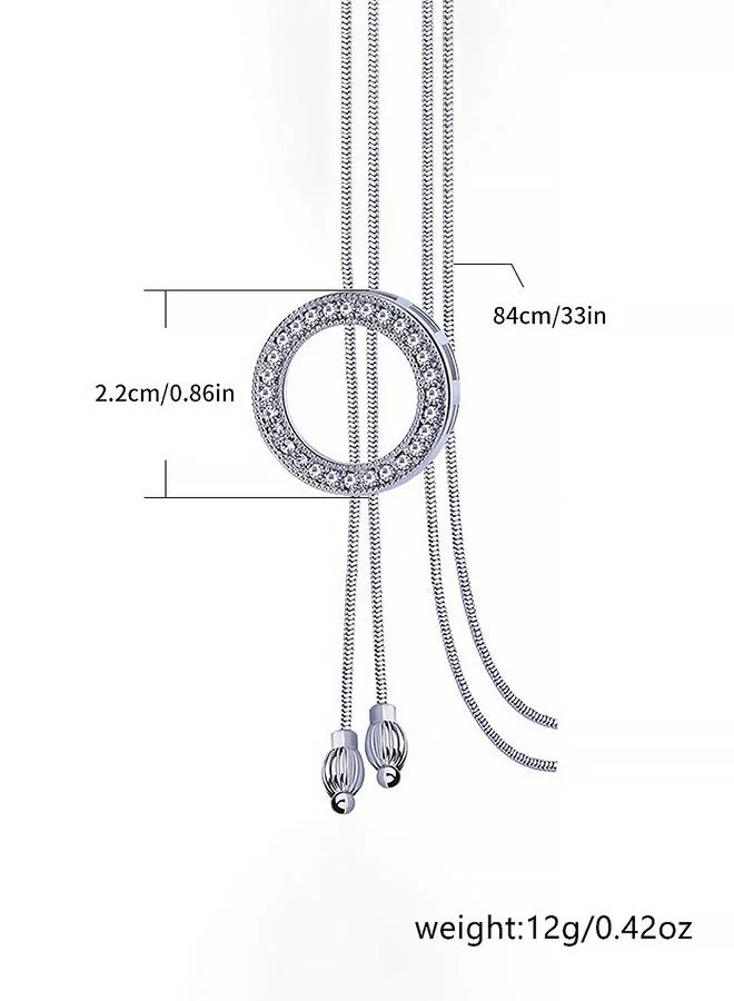 Take Two Take Two Embellished Circle Drop Necklace