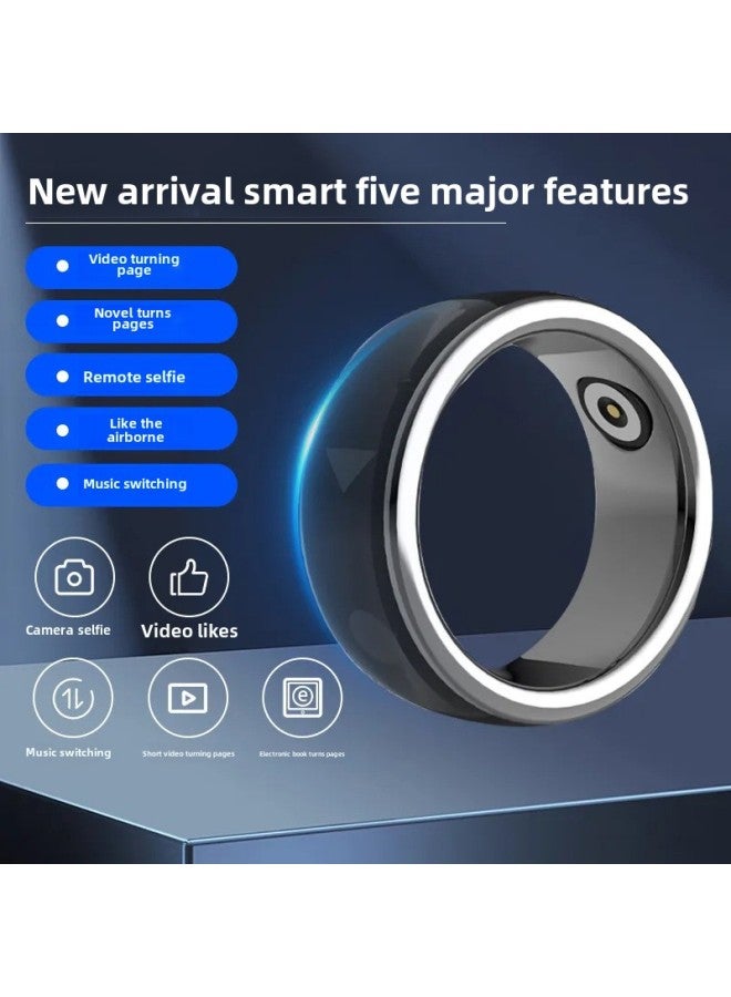 Smart Ring Bluetooth Remote Control Photo Brush Short Video E-book  Flip Novel Music Switch Praise Ring-Color:Swipe Video-cut Song-like-selfie No. 11 Finger Circumference 64.6mm - Image 1