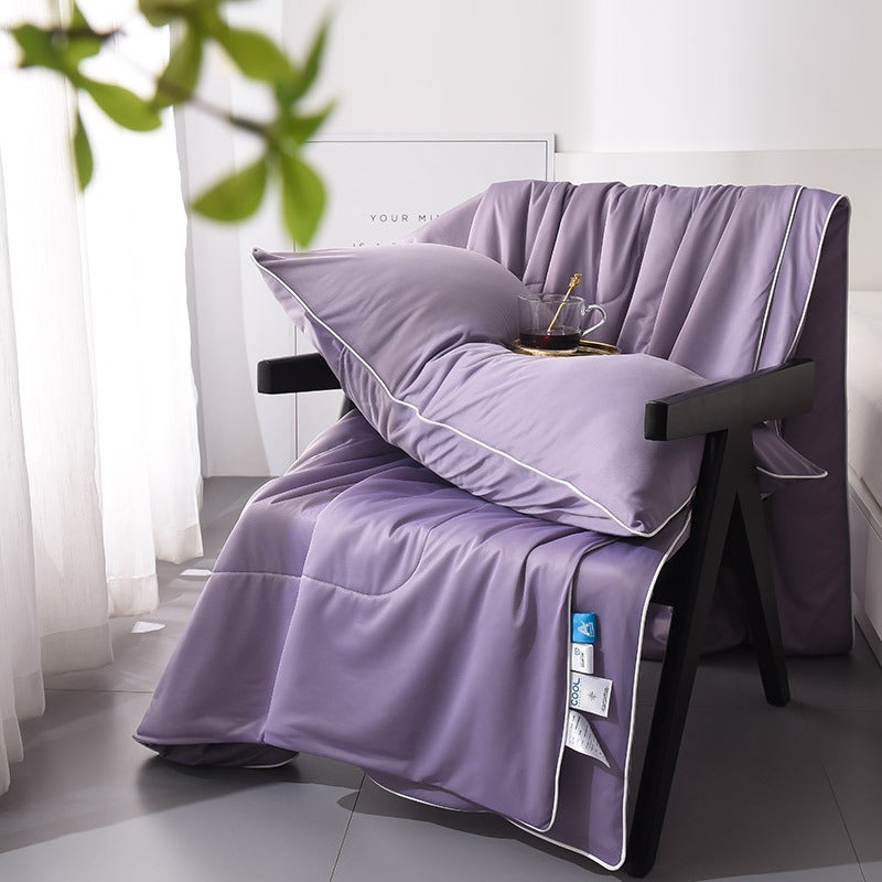 Cooling Summer Quilt Washable Single Double Pure Purple 