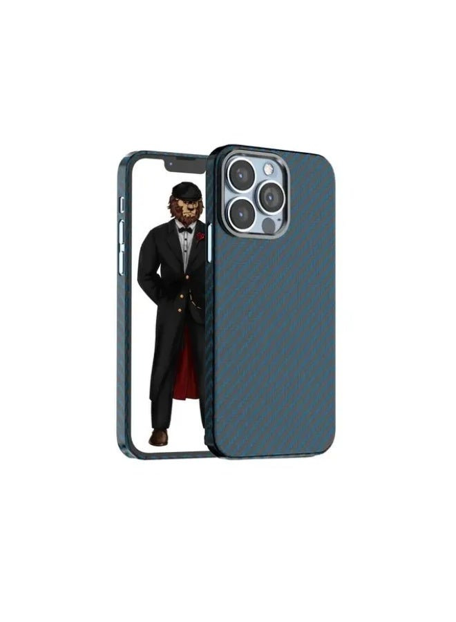 GREEN LION Green Carbon Pro Case with Metal Camera Ring for iPhone 13 Pro Max (6.7") - Blue - Image 1