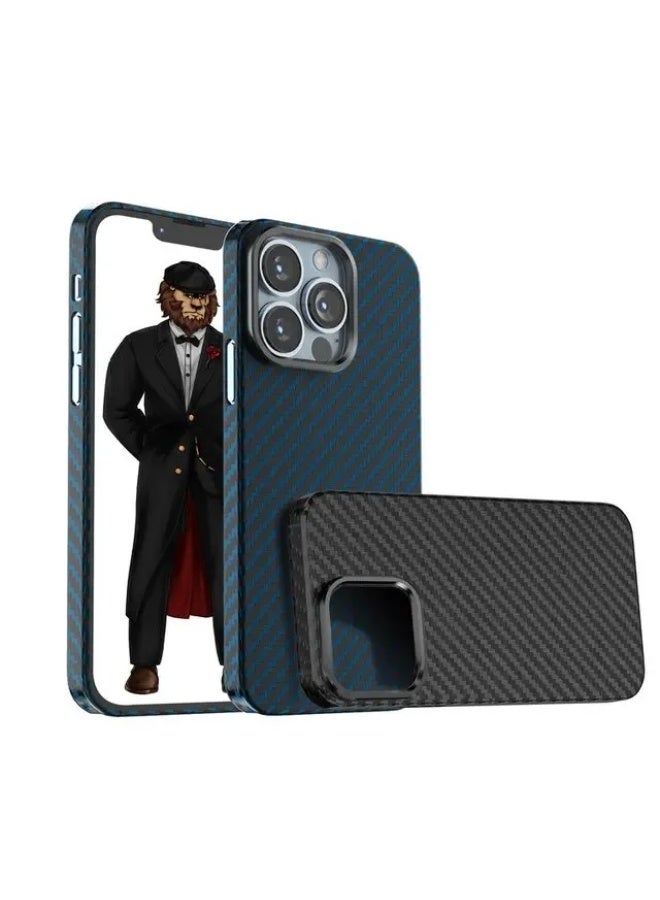 GREEN LION Green Carbon Pro Case with Metal Camera Ring for iPhone 13 Pro Max (6.7") - Blue - Image 3