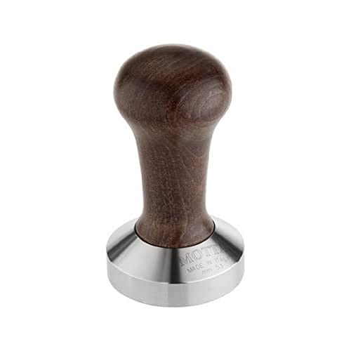 Motta 8140M Professional Flat Base Coffee Tamper 53mm Brown Handle