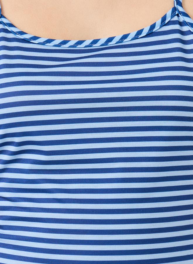 تايك تو توب مخطط بحمالات مزدوجة - Image 4