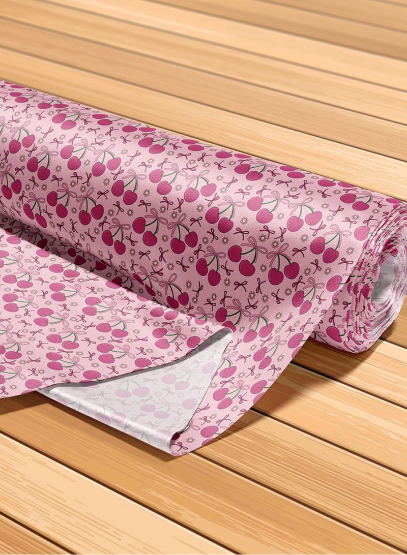 Vellato Al Lail Aramny Silk Fabric By The Yard Pink Cherry Bows Jalabiya Makhweer Dressmaking 58 Inches Width - Image 5