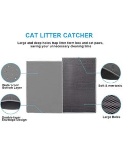 Generic EVA Cat Litter Pad, With Filter Pore Control Sand For Easy Cleaning, Cat litter pad Pet Sand Control Pad Double-Layer Foldable, Can Be Placed Under The Litter Box  - Image 3