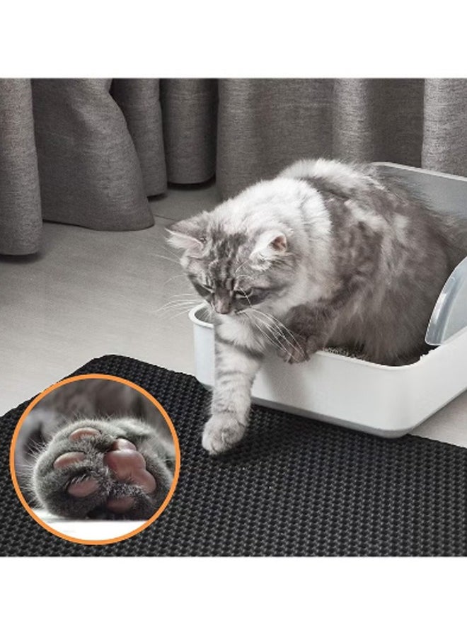 EVA Cat Litter Pad, With Filter Pore Control Sand For Easy Cleaning, Cat litter pad Pet Sand Control Pad Double-Layer Foldable, Can Be Placed Under The Litter Box