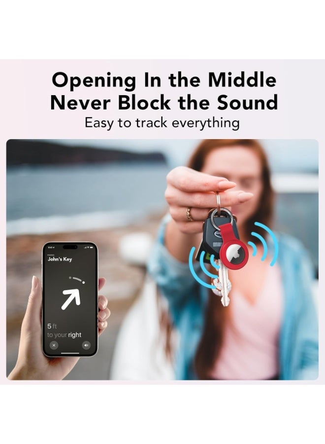 4 Pack Air Tag Case Keychain, Silicone for AirTag Keychain Ring Child Case Tag for Apple GPS Tracker Item Tag Finder for AirTag Accessories Air Tag - Image 5