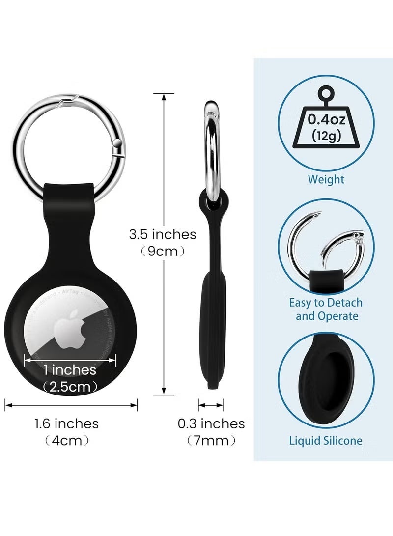 4 Pack Air Tag Case Keychain, Silicone for AirTag Keychain Ring Child Case Tag for Apple GPS Tracker Item Tag Finder for AirTag Accessories Air Tag - Image 2