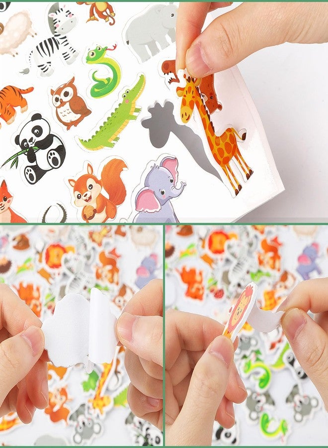 JULBEAR 300 Pieces Animals Foam Stickers Bulk Self-Adhesive Cartoon Forest Animals Reward Stickers for Arts Crafts Animals Forest Theme Party Favors Decoration Home Classroom Teaching DIY Supplies - Image 5