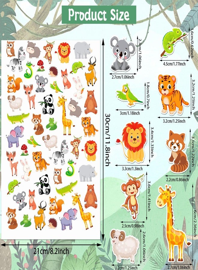 JULBEAR 300 Pieces Animals Foam Stickers Bulk Self-Adhesive Cartoon Forest Animals Reward Stickers for Arts Crafts Animals Forest Theme Party Favors Decoration Home Classroom Teaching DIY Supplies - Image 2