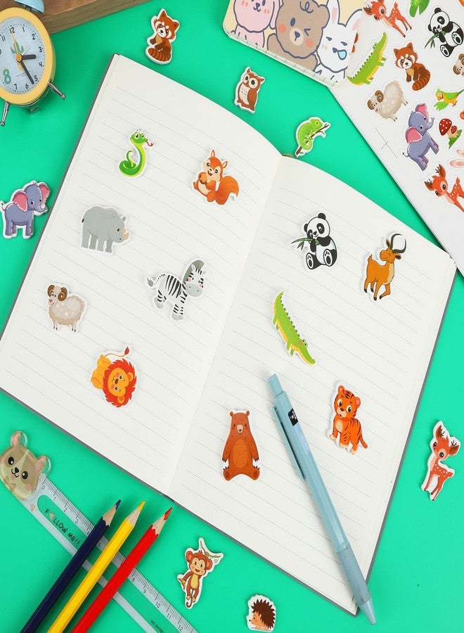 JULBEAR 300 Pieces Animals Foam Stickers Bulk Self-Adhesive Cartoon Forest Animals Reward Stickers for Arts Crafts Animals Forest Theme Party Favors Decoration Home Classroom Teaching DIY Supplies - Image 4