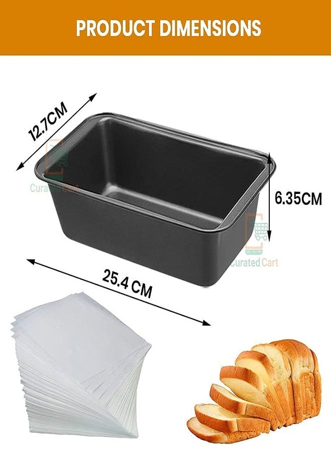 كوراتيد كارت قوالب خبز وكيك من CURATED CART - طقم قوالب خبز غير لاصقة مكون من قطعتين، مصنوعة من الفولاذ الكربوني المتين، صينية خبز، قالب كيك، آمنة للاستخدام في الفرن والميكروويف، وآمنة للغسل في غسالة الصحون - Image 5