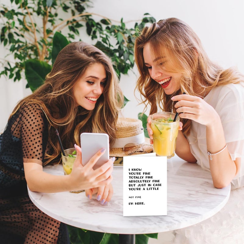 COLINHELIN Funny Encouragement Cards for Women Men, Humor Thinking of You Gift For Boyfriend Girlfriend, Get Well Fell Better Support Sympathy Card Gift for Friend Him Her - Image 4
